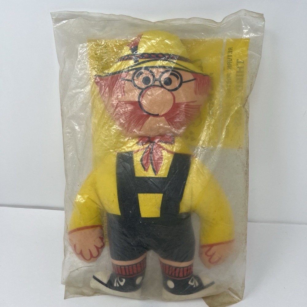 Nestle's Little Hans Chocolate Maker Rag Doll Man Stuffed 12" Vintage Toy 1960's